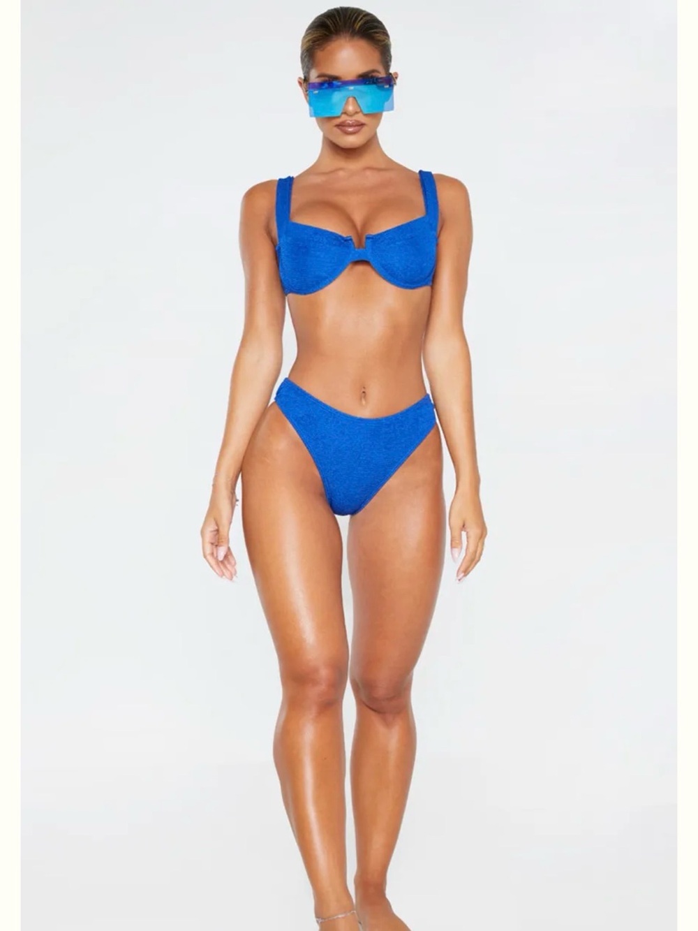 BEAUTIFUL 4th of July swimsuit! PrettyLittleThing Blue Bikini Set. Sexy cut!!!